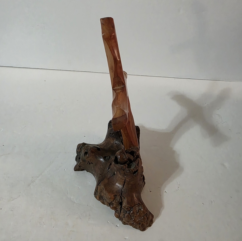 Burrell Wood Cross Hand Carved Brown - Picture 2 of 8